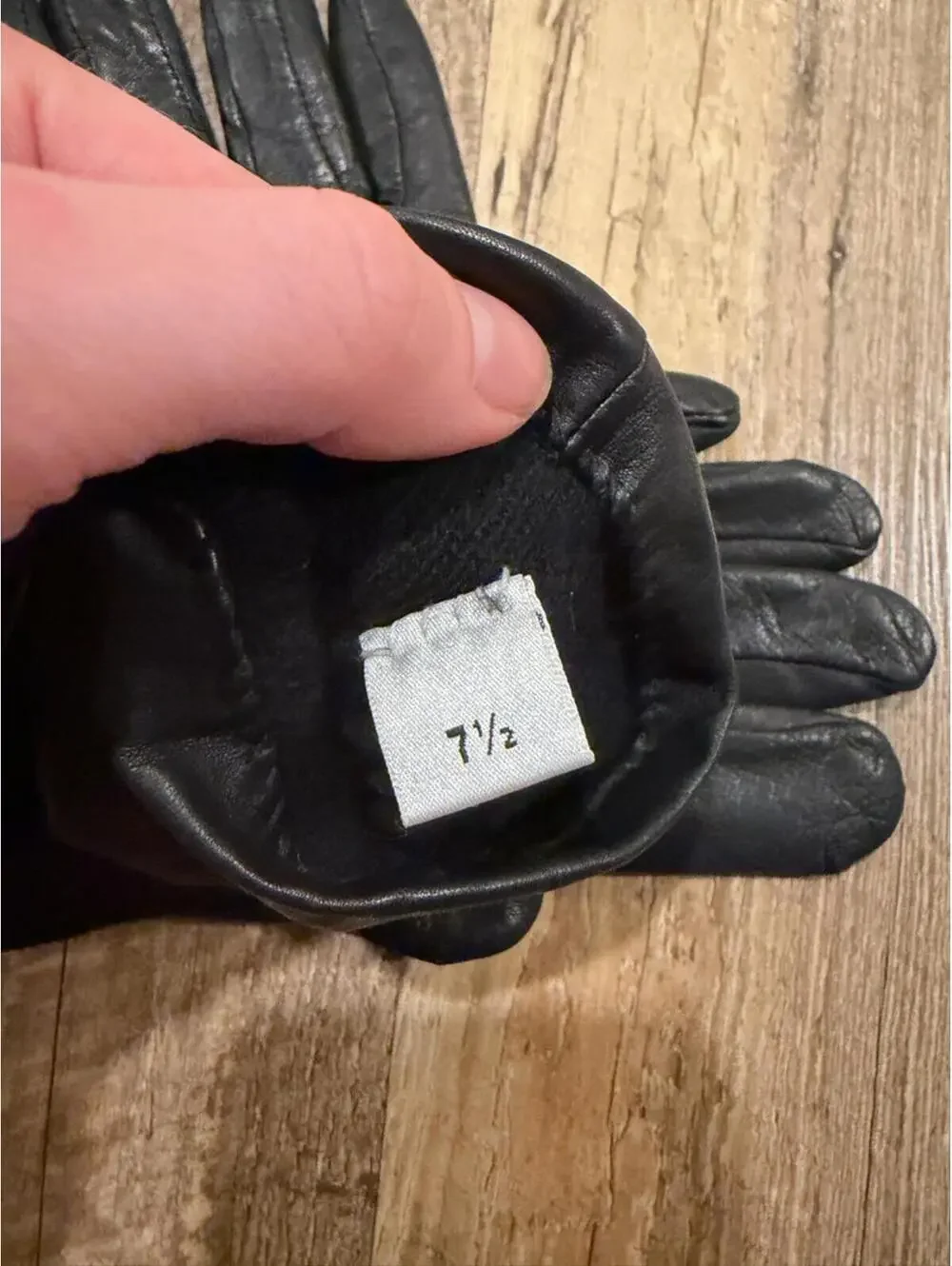 Preston & York Women's Black Leather Gloves - 7.5 Classic Long Cuff